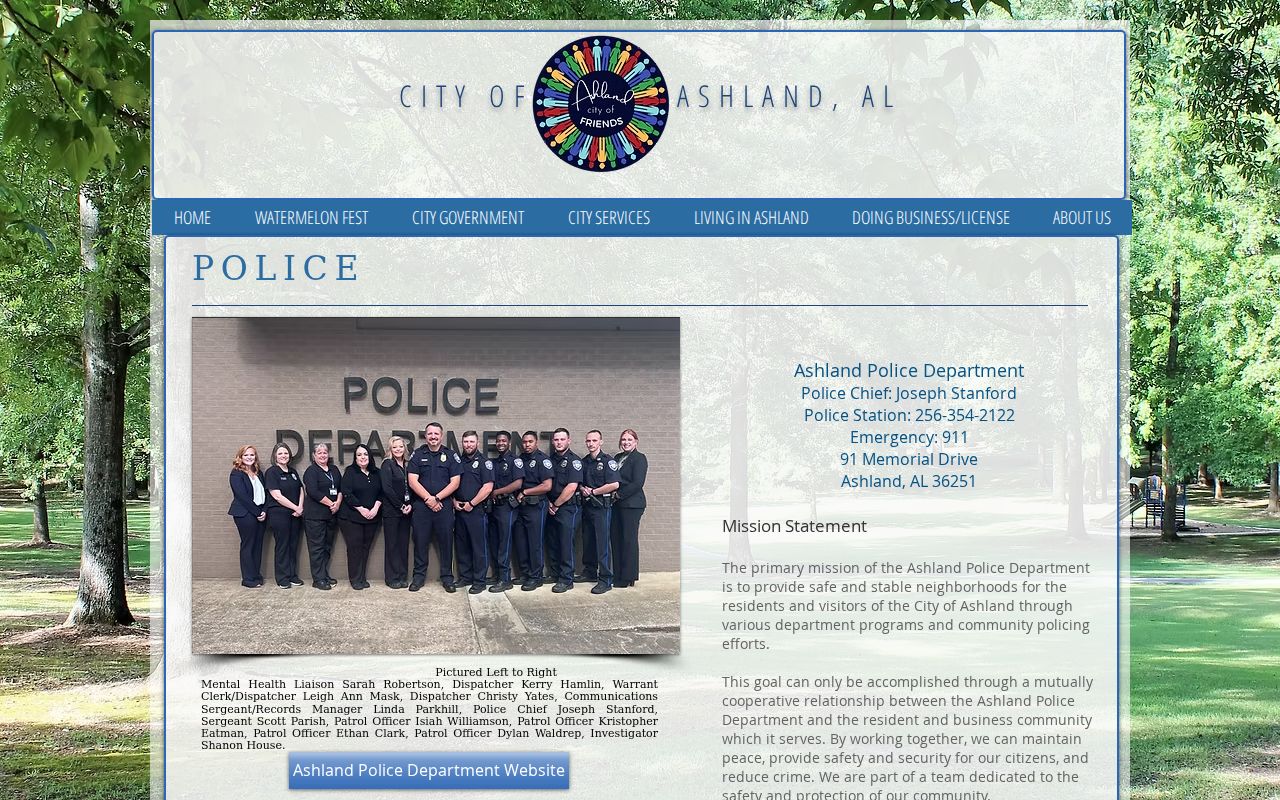 Ashland warrant search contact details for Ashland Police Department