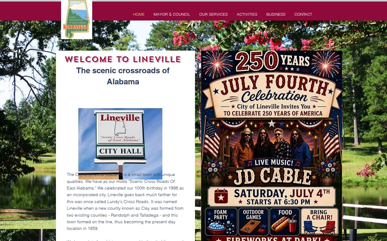 Lineville warrant records access through City Hall and court services